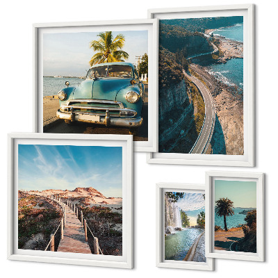 Conjunto de cuadros decorativos Paisajes, viajes, coches, naturaleza