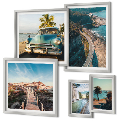 Conjunto de cuadros decorativos Paisajes, viajes, coches, naturaleza