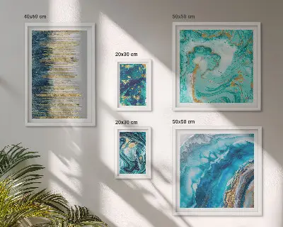 Galería de arte para pared composiciones abstractas en tonos azules