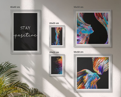 Set de 5 cuadros para salón Abstracciones positivas y coloridas