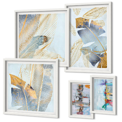 Conjunto de cuadros decorativos motivos vegetales modernos
