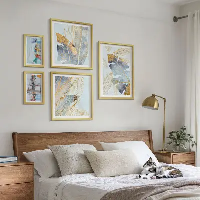 Conjunto de cuadros decorativos con motivos vegetales modernos