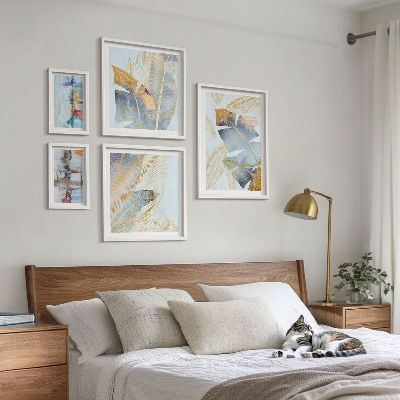 Conjunto de cuadros decorativos motivos vegetales modernos