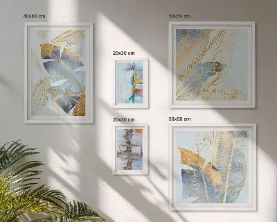 Conjunto de cuadros decorativos con motivos vegetales modernos