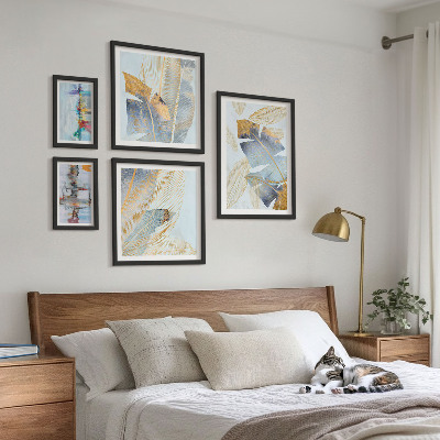 Conjunto de cuadros decorativos motivos vegetales modernos
