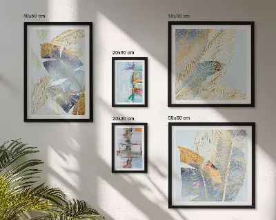 Conjunto de cuadros decorativos con motivos vegetales modernos