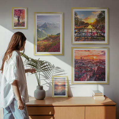Pared galería de arte Vistas de la naturaleza urbana de montaña