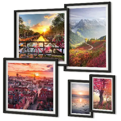 Galería de arte para pared vistas de naturaleza urbana de montaña
