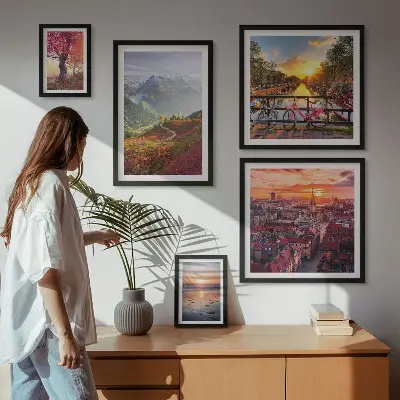 Galería de arte para pared vistas de naturaleza urbana de montaña