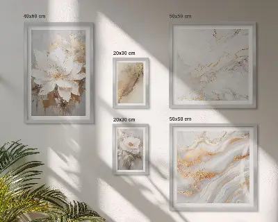 Conjunto de cuadros decorativos con elegantes composiciones florales