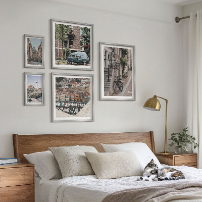 Pared galería de arte Encantadoras calles para bicicletas