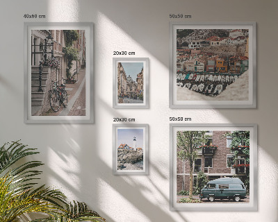 Pared galería de arte Encantadoras calles para bicicletas