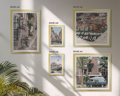 Pared galería de arte Encantadoras calles para bicicletas