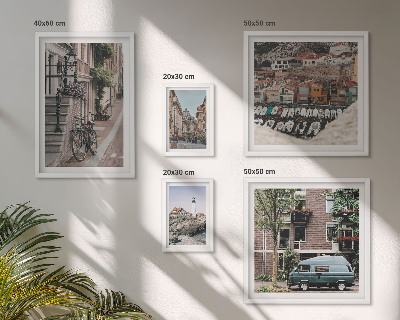 Pared galería de arte Encantadoras calles para bicicletas