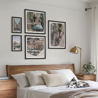 Pared galería de arte Encantadoras calles para bicicletas