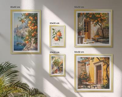 Conjunto de cuadros decorativos Vistas atmosféricas de frutas