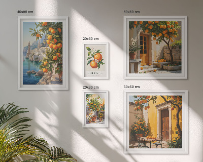 Conjunto de cuadros decorativos Vistas atmosféricas de frutas