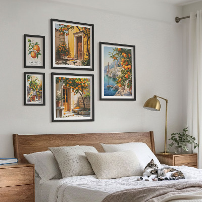 Conjunto de cuadros decorativos Vistas atmosféricas de frutas