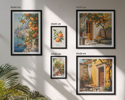 Conjunto de cuadros decorativos Vistas atmosféricas de frutas