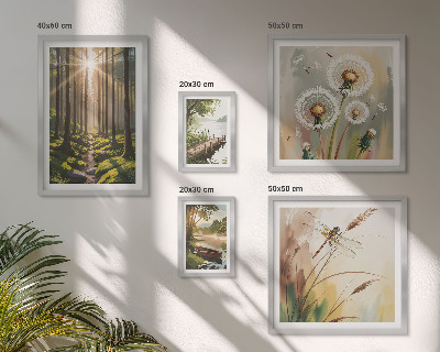 Pared galería de arte Paisajes forestales, naturaleza, paz