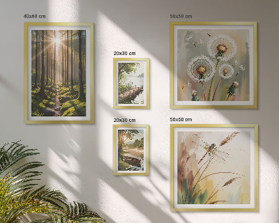 Pared galería de arte Paisajes forestales, naturaleza, paz