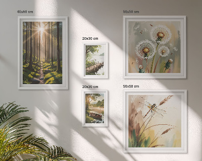 Pared galería de arte Paisajes forestales, naturaleza, paz