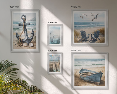 Conjunto de cuadros decorativos Inspiraciones de estilo costero playa