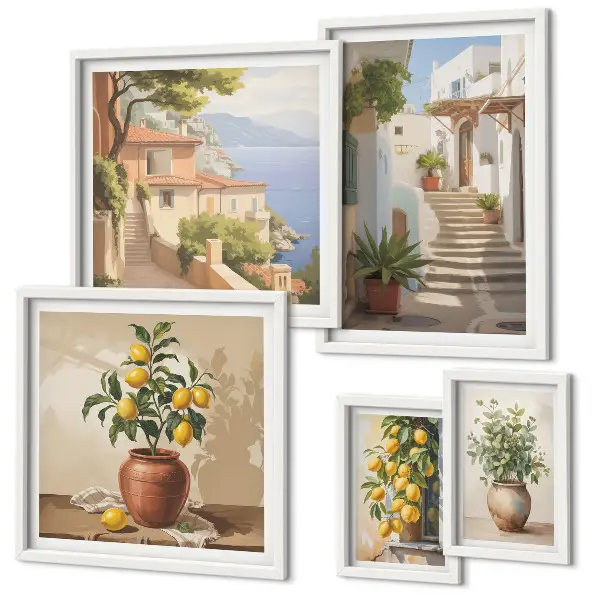 Conjunto de cuadros decorativos de plantas para interiores