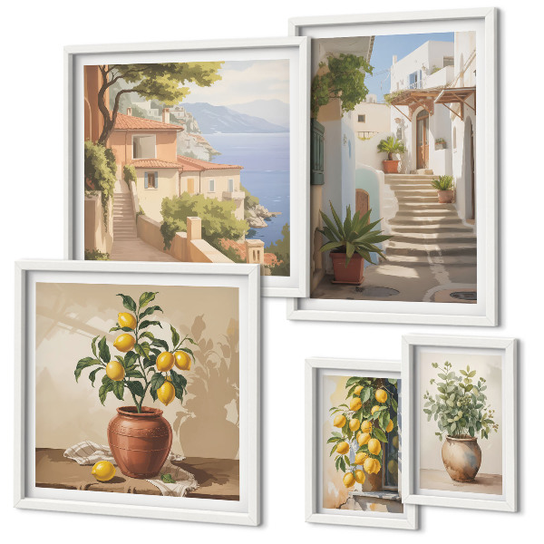 Conjunto de cuadros decorativos Plantas decorativas para interiores de calles