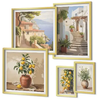 Conjunto de cuadros decorativos de plantas para interiores