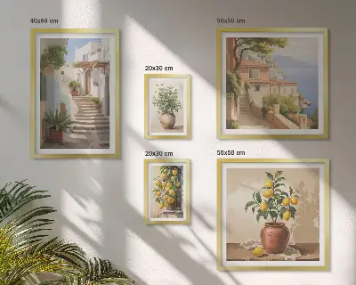 Conjunto de cuadros decorativos de plantas para interiores