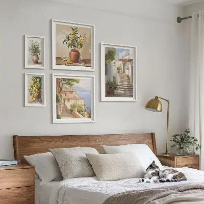 Conjunto de cuadros decorativos de plantas para interiores