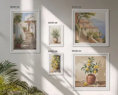 Conjunto de cuadros decorativos de plantas para interiores