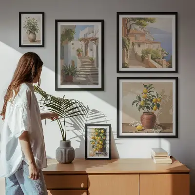 Conjunto de cuadros decorativos de plantas para interiores