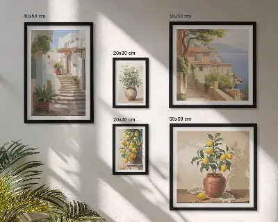 Conjunto de cuadros decorativos de plantas para interiores