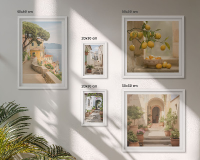 Pared galería de arte Encantadoras calles de mariscos