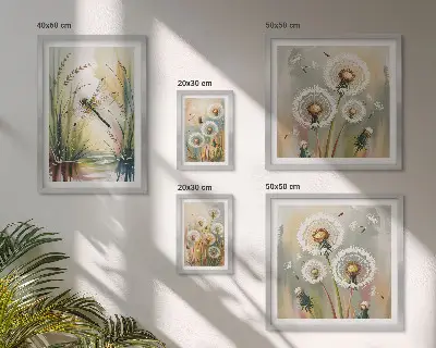 Conjunto de cuadros decorativos con diseño de libélulas florales al estilo de la naturaleza