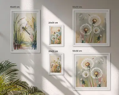 Conjunto de cuadros decorativos con diseño de libélulas florales al estilo de la naturaleza