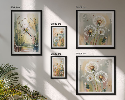 Conjunto de cuadros decorativos Libélulas florales al estilo de la naturaleza
