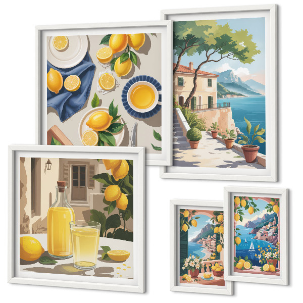 Pared galería de arte Limones con una vista pintoresca
