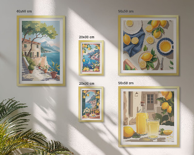 Pared galería de arte Limones con una vista pintoresca