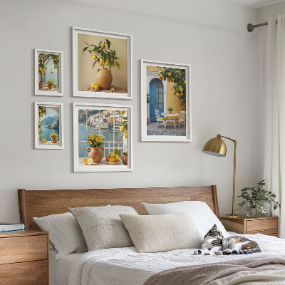 Set de 5 cuadros para salón Inspiraciones de sol de limón
