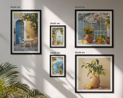 Set de 5 cuadros para salón Inspiraciones de sol de limón