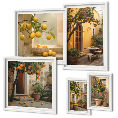 Pared galería de arte Frutas cítricas en el jardín