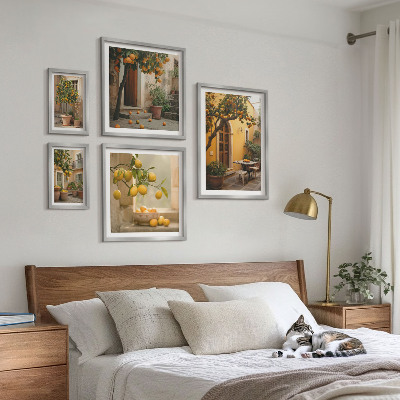 Pared galería de arte Frutas cítricas en el jardín