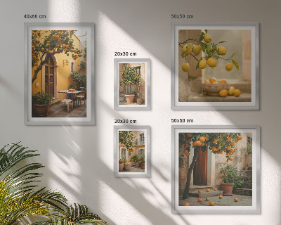 Pared galería de arte Frutas cítricas en el jardín