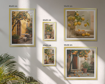 Pared galería de arte Frutas cítricas en el jardín