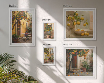 Pared galería de arte Frutas cítricas en el jardín