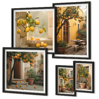 Pared galería de arte Frutas cítricas en el jardín