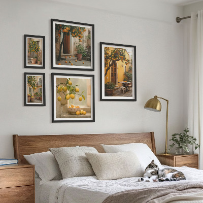 Pared galería de arte Frutas cítricas en el jardín